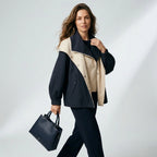 Wasserdichte Damen Jacke mit Kapuze und Taillenzug