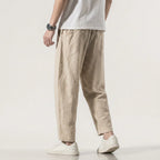 Leinenhose für Herren in Barrel Fit mit Kordelzug