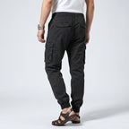 Cargohose für Herren im Slim Fit aus Baumwolle mit Kordelzug