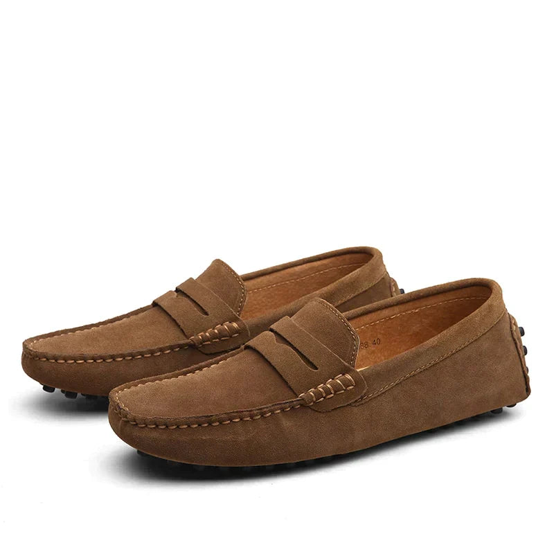 Loafer für Herren im Mokassin Stil aus Wildleder Optik mit weichem Innenfutter
