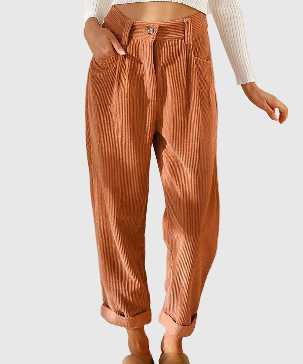 Elegante Cordhose für Damen | Gerade Passform