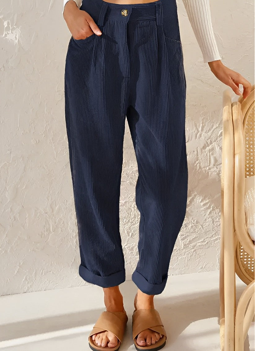 Elegante Cordhose für Damen | Gerade Passform für Alltag und Büro 10