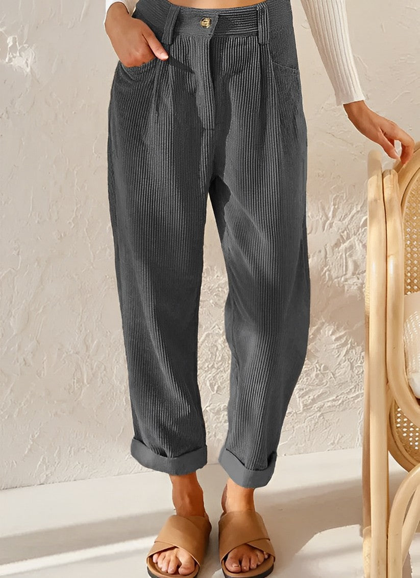 Elegante Cordhose für Damen | Gerade Passform für Alltag und Büro 11