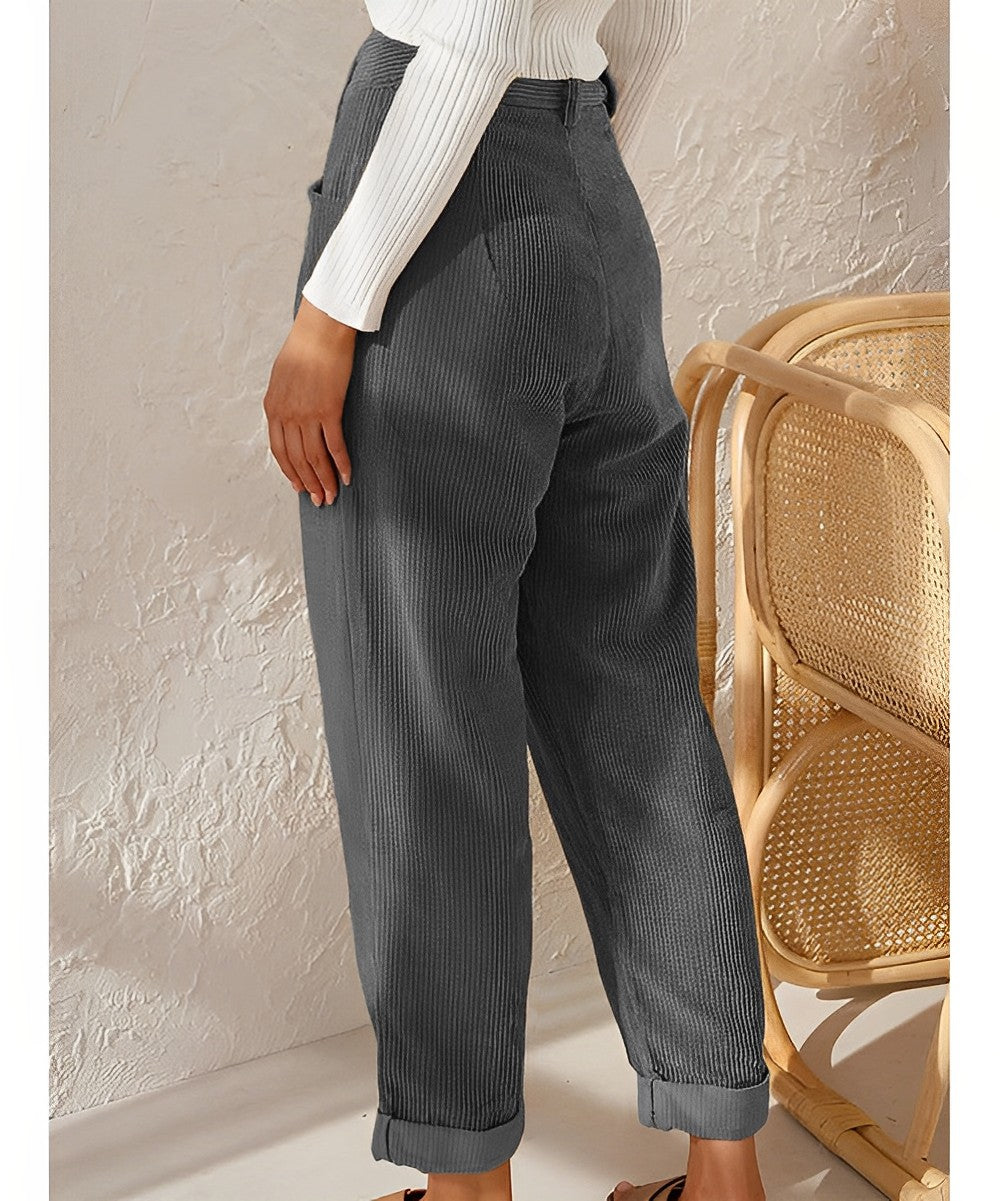 Elegante Cordhose für Damen | Gerade Passform für Alltag und Büro 4