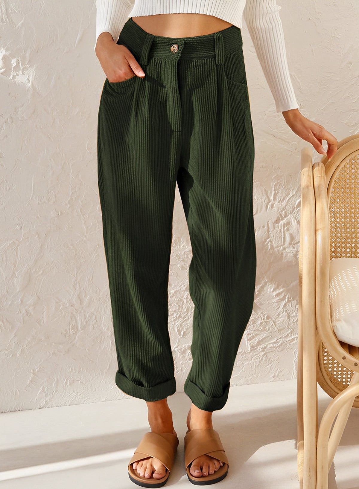 Elegante Cordhose für Damen | Gerade Passform für Alltag und Büro 8