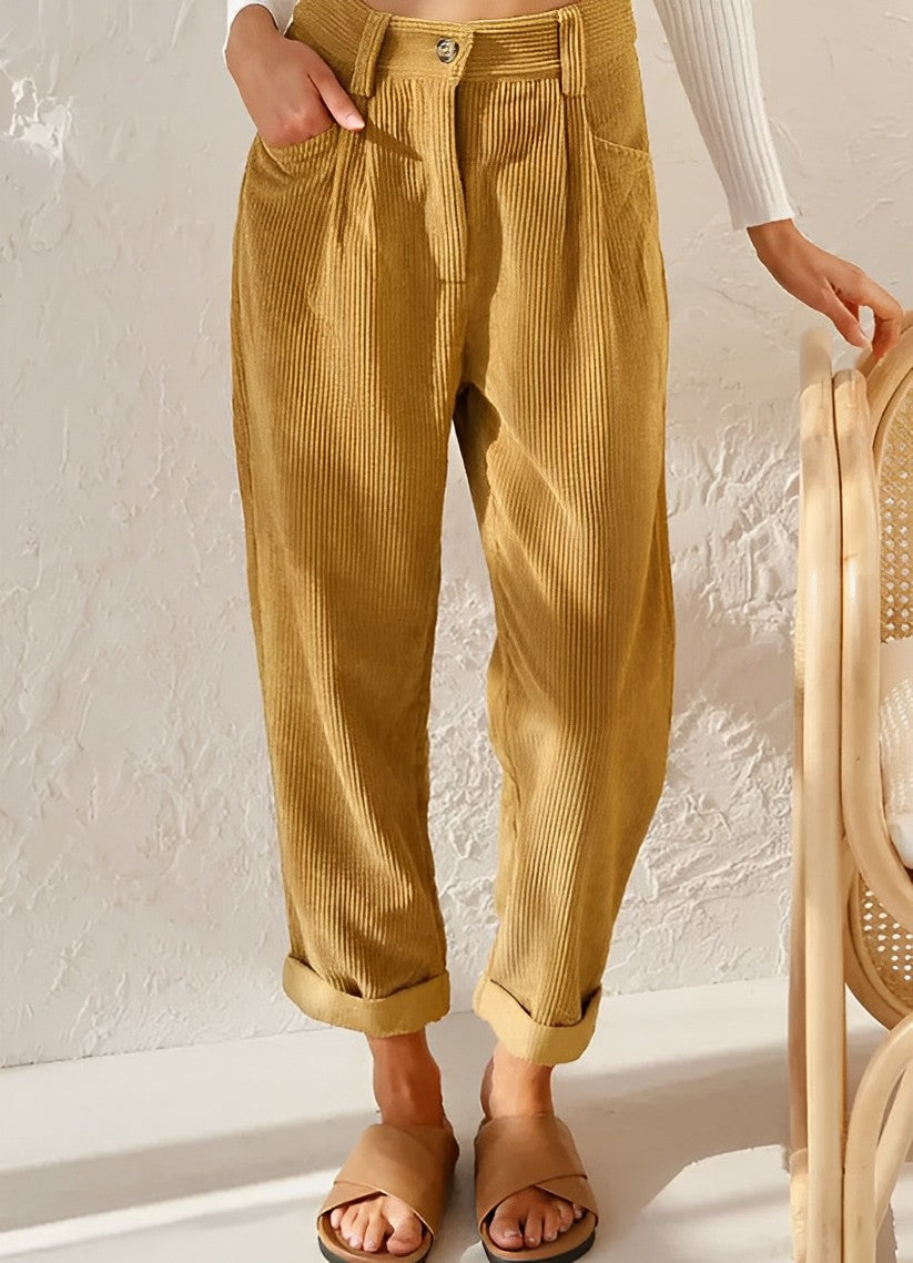 Elegante Cordhose für Damen | Gerade Passform für Alltag und Büro 9