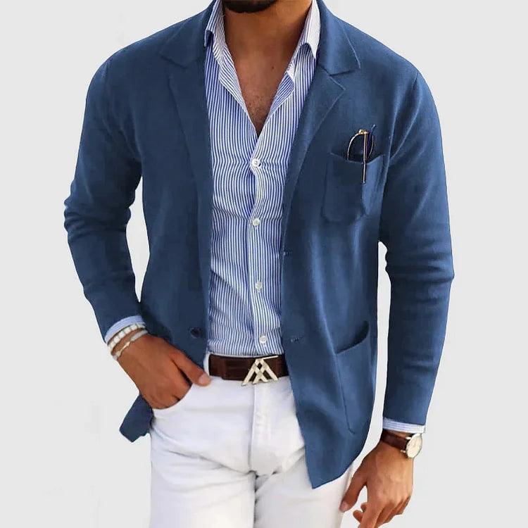 Elegante Herren Strickjacke mit Reverskragen | Regular Fit 0