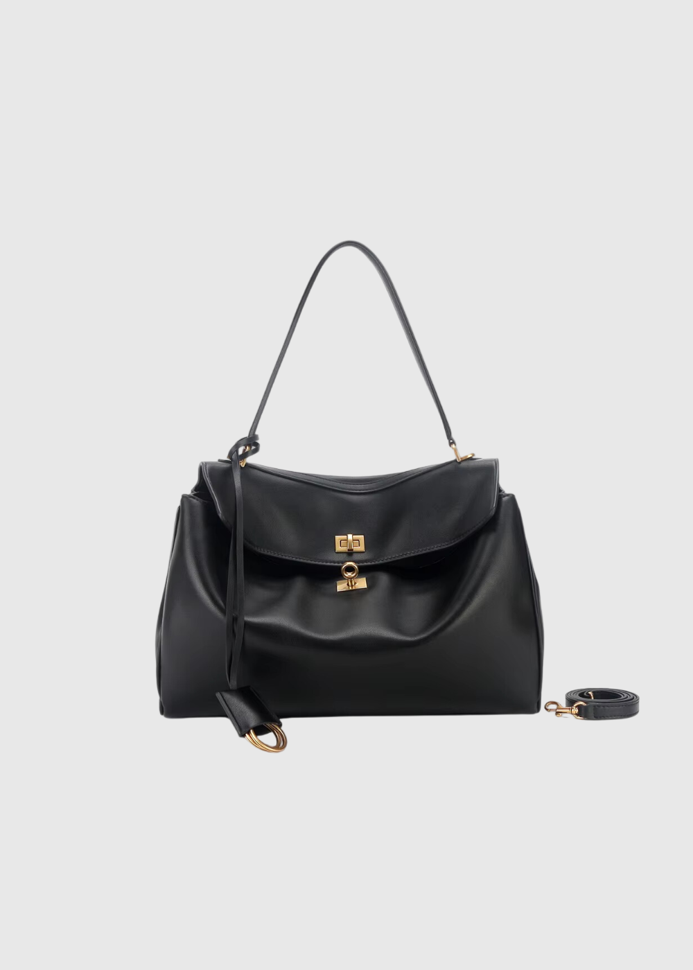 Henkeltasche mit goldenen Details - Klassisch Elegant 0