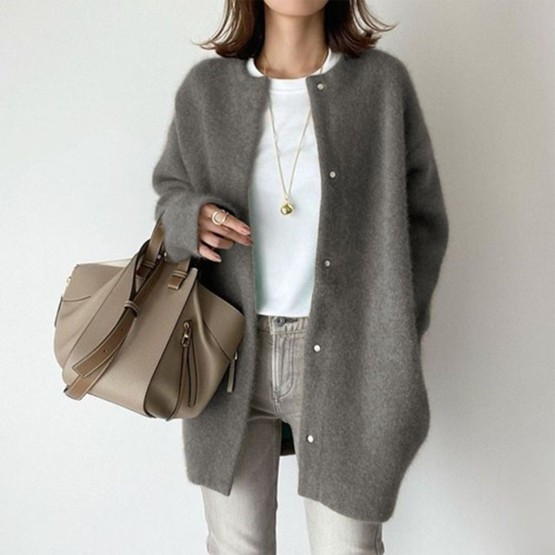 Elegante Strickjacke Damen | Zeitloses Design mit praktischen Taschen 5