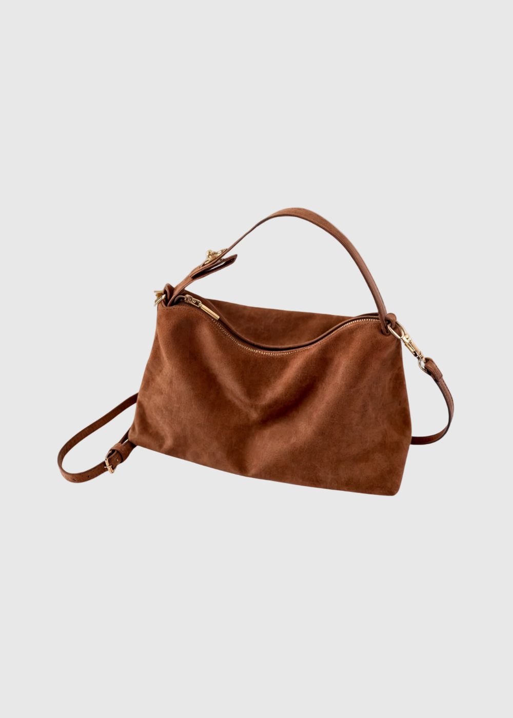 Elegante Umhängetasche Damen aus Kunstwildleder mit Reißverschluss 2