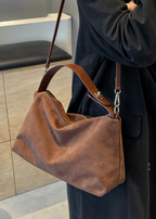 Elegante Umhängetasche Damen aus Kunstwildleder mit Reißverschluss 4