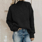 Eleganter Damenpullover mit Rundhalsausschnitt und langen Ärmeln 0