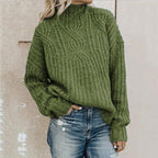 Eleganter Damenpullover mit Rundhalsausschnitt und langen Ärmeln 1