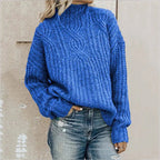 Eleganter Damenpullover mit Rundhalsausschnitt und langen Ärmeln 3