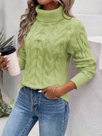 Figurbetonter Strickpullover Damen mit Rollkragen 10