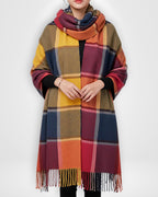 Schal Damen mit Karomuster 180 x 50 cm