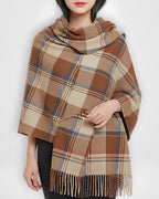 Schal Damen mit Karomuster 180 x 50 cm