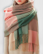 Schal Damen mit Karomuster 180 x 50 cm