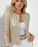 Kurzjacke mit Glitzer