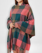 Schal Damen mit Karomuster 180 x 50 cm