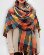 Schal Damen mit Karomuster 180 x 50 cm