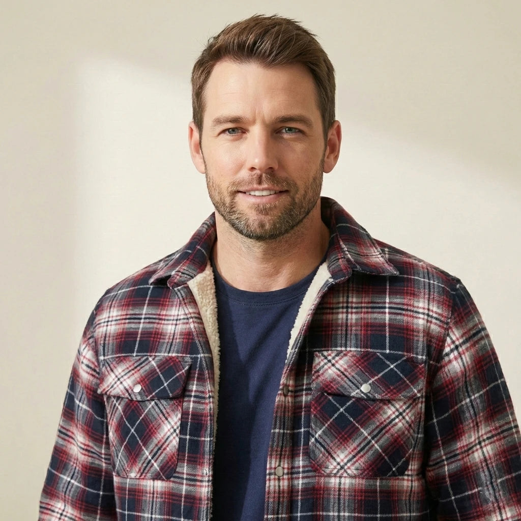 Gefütterte Holzfäller Hemdjacke für Herren