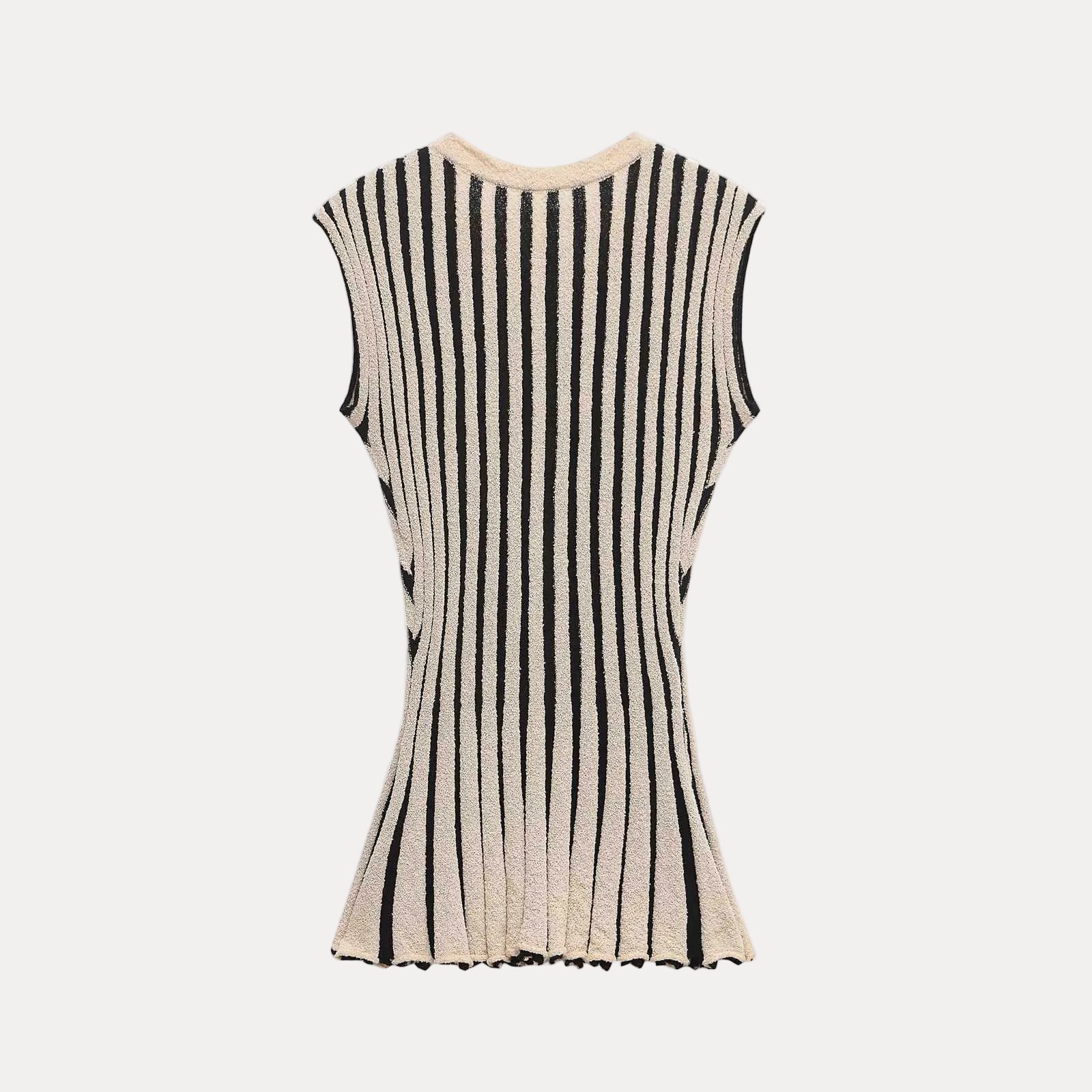 Gerippte Schlaghose für Damen mit elastischem Bund