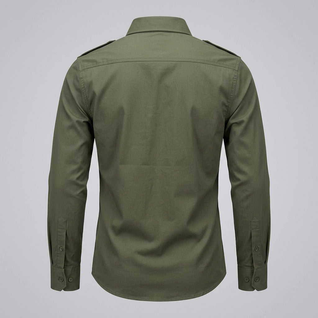 Hemdjacke für Herren mit Taschen im Slim Fit