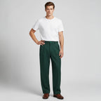 Wide-Leg Hose für Herren mit Bundfalten