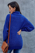 Grober Zopfmuster Rollkragenpullover für Damen 5