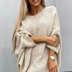 Grobstrickpullover Damen mit U-Boot-Ausschnitt 5