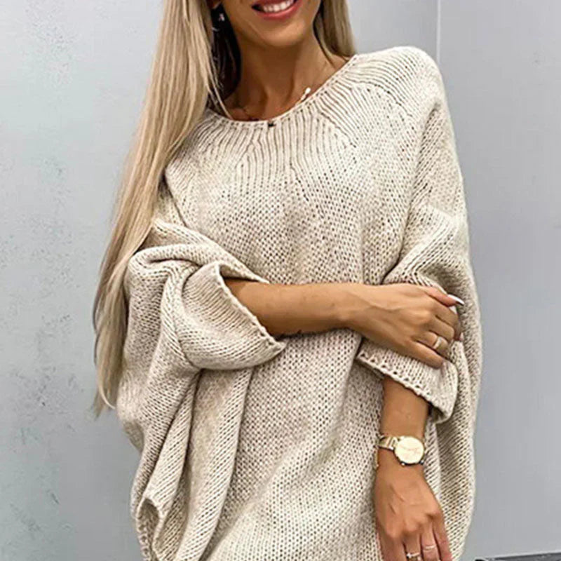 Grobstrickpullover Damen mit U-Boot-Ausschnitt 5