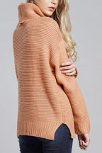 Grobstrickpullover für Damen mit Rollkragen 2