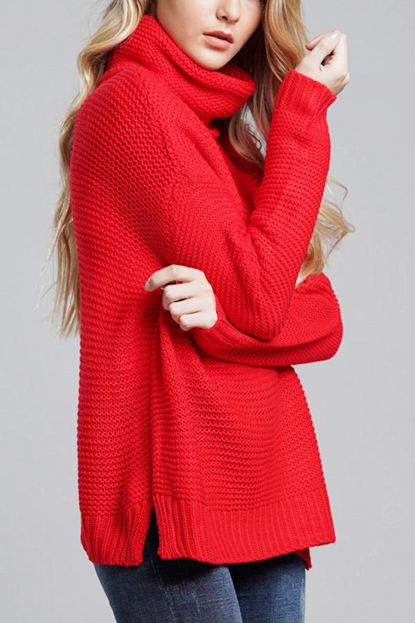 Grobstrickpullover für Damen mit Rollkragen 6
