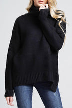 Grobstrickpullover für Damen mit Rollkragen 7