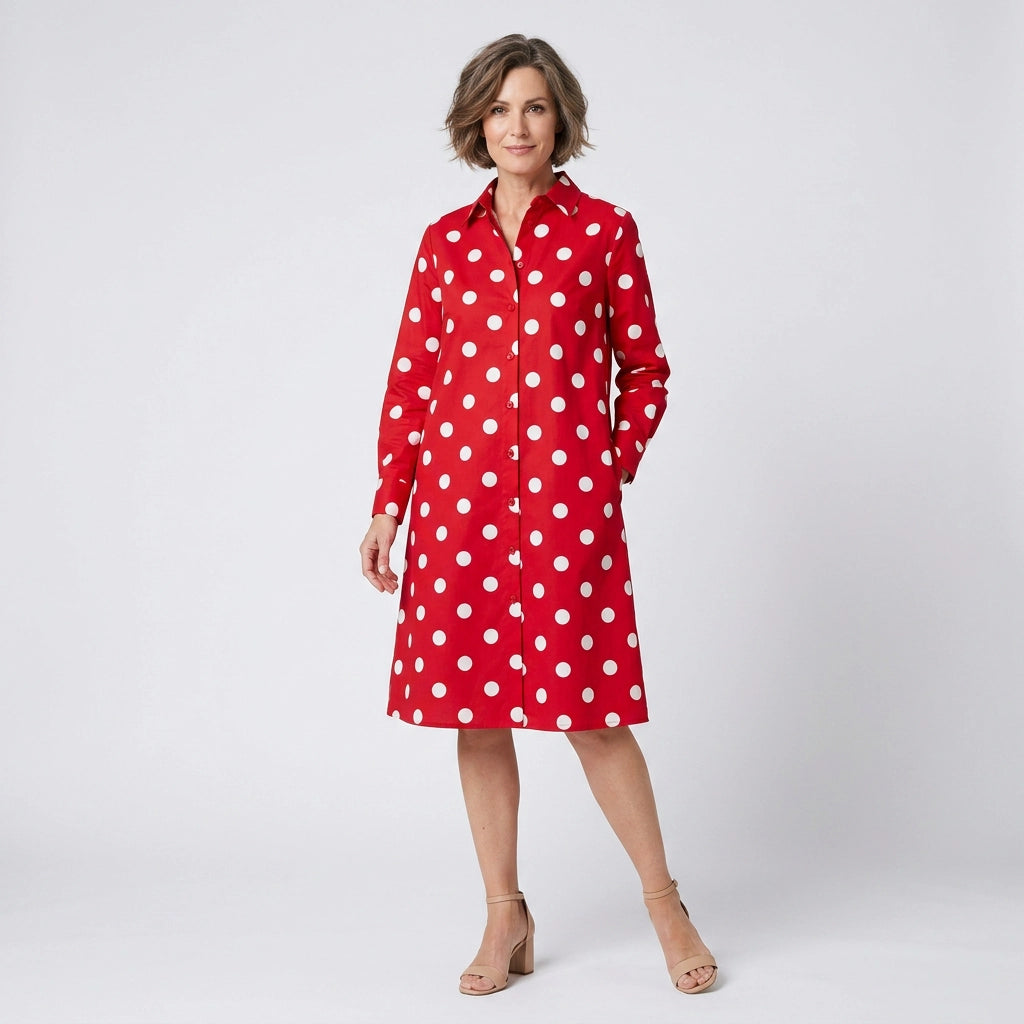 Hemdblusenkleid in Midi Länge mit Knopfleiste 6