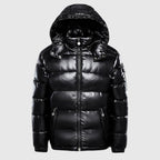 Herren Daunenjacke mit verstellbarer Kapuze, Slim Fit 0