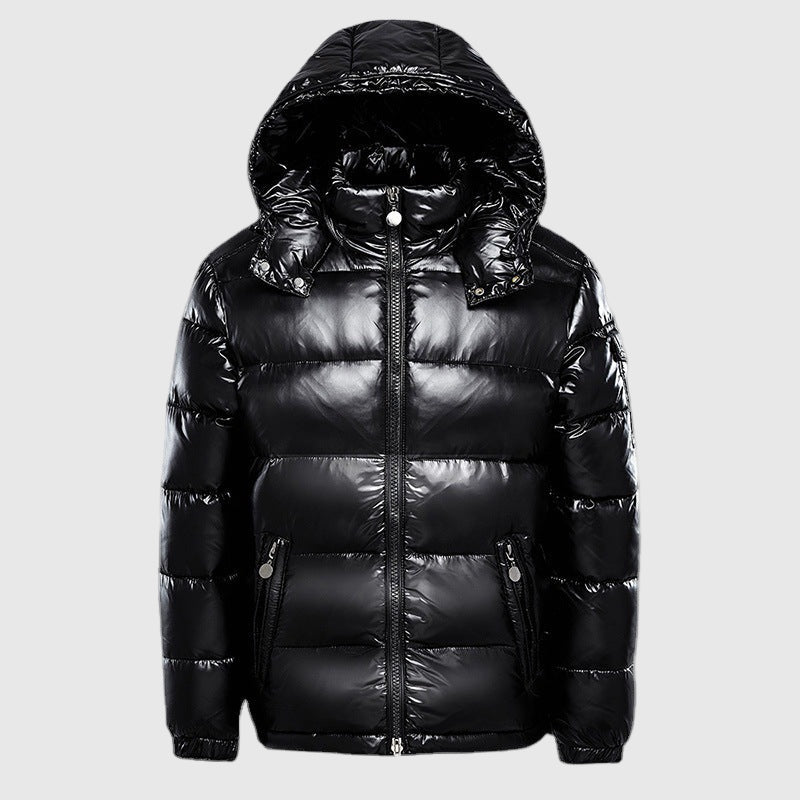 Herren Daunenjacke mit verstellbarer Kapuze, Slim Fit 0