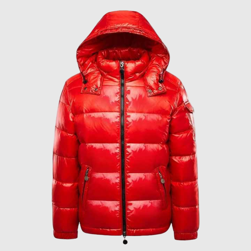Herren Daunenjacke mit verstellbarer Kapuze, Slim Fit 4