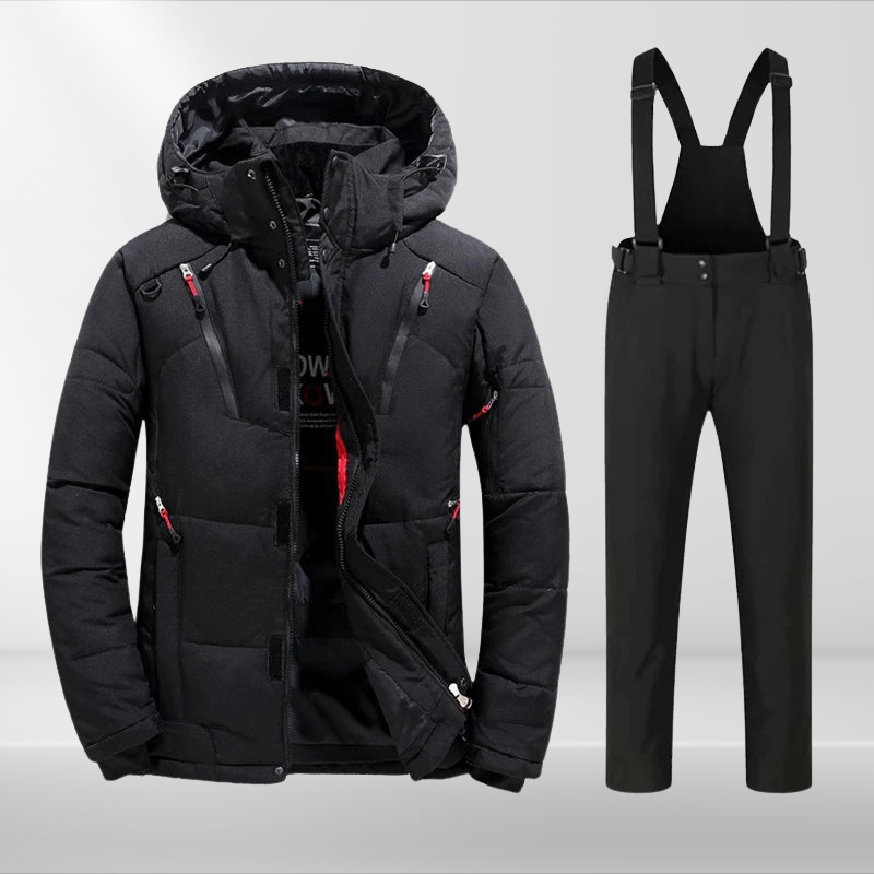 Herren Skianzug-Set mit Jacke und Skihose mit Hosenträgern