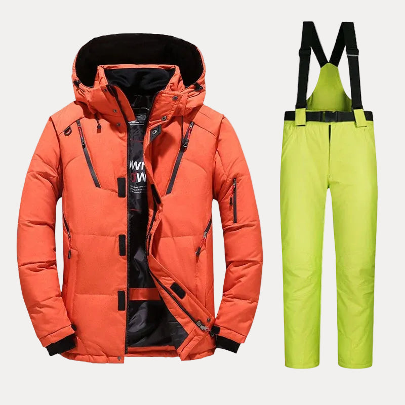 Herren Skianzug-Set mit Jacke und Skihose mit Hosenträgern