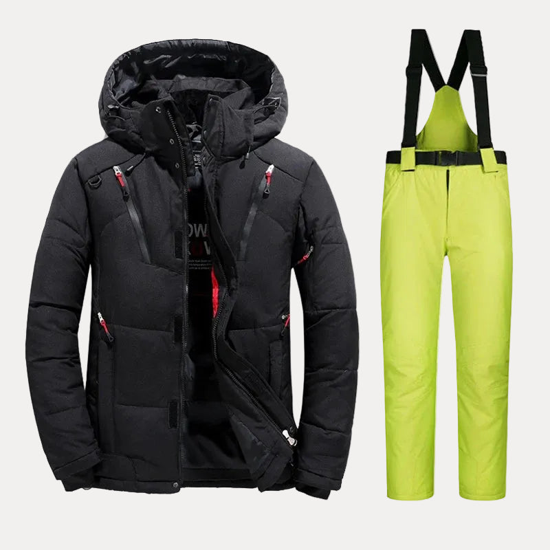 Herren Skianzug-Set mit Jacke und Skihose mit Hosenträgern