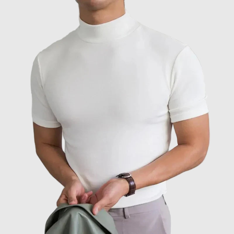 Herren T-Shirt mit hohem Kragen | Bequeme Passform für Männer 2