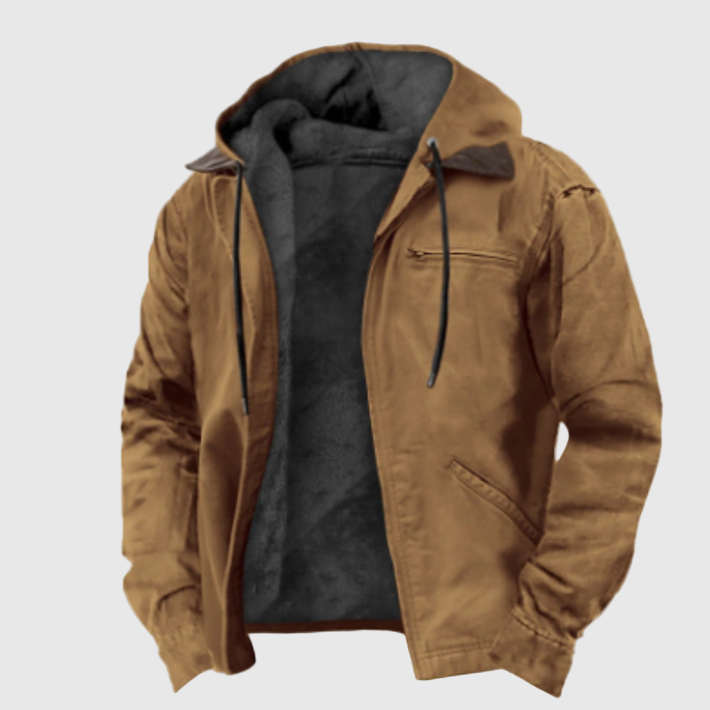 Herrenjacke mit Kapuze für kalte Wintertage 0
