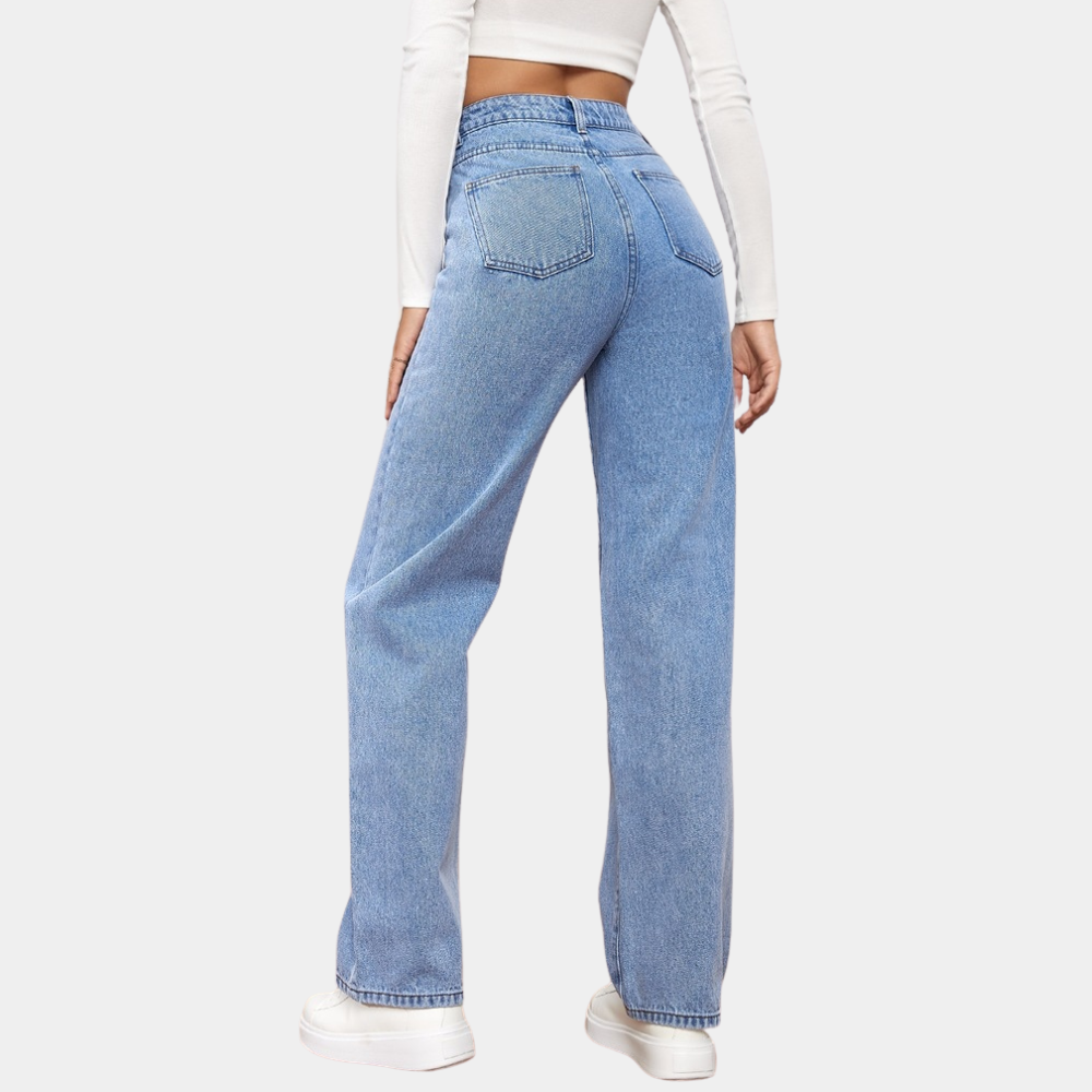 High-Waist Jeans für Damen mit geradem Bein