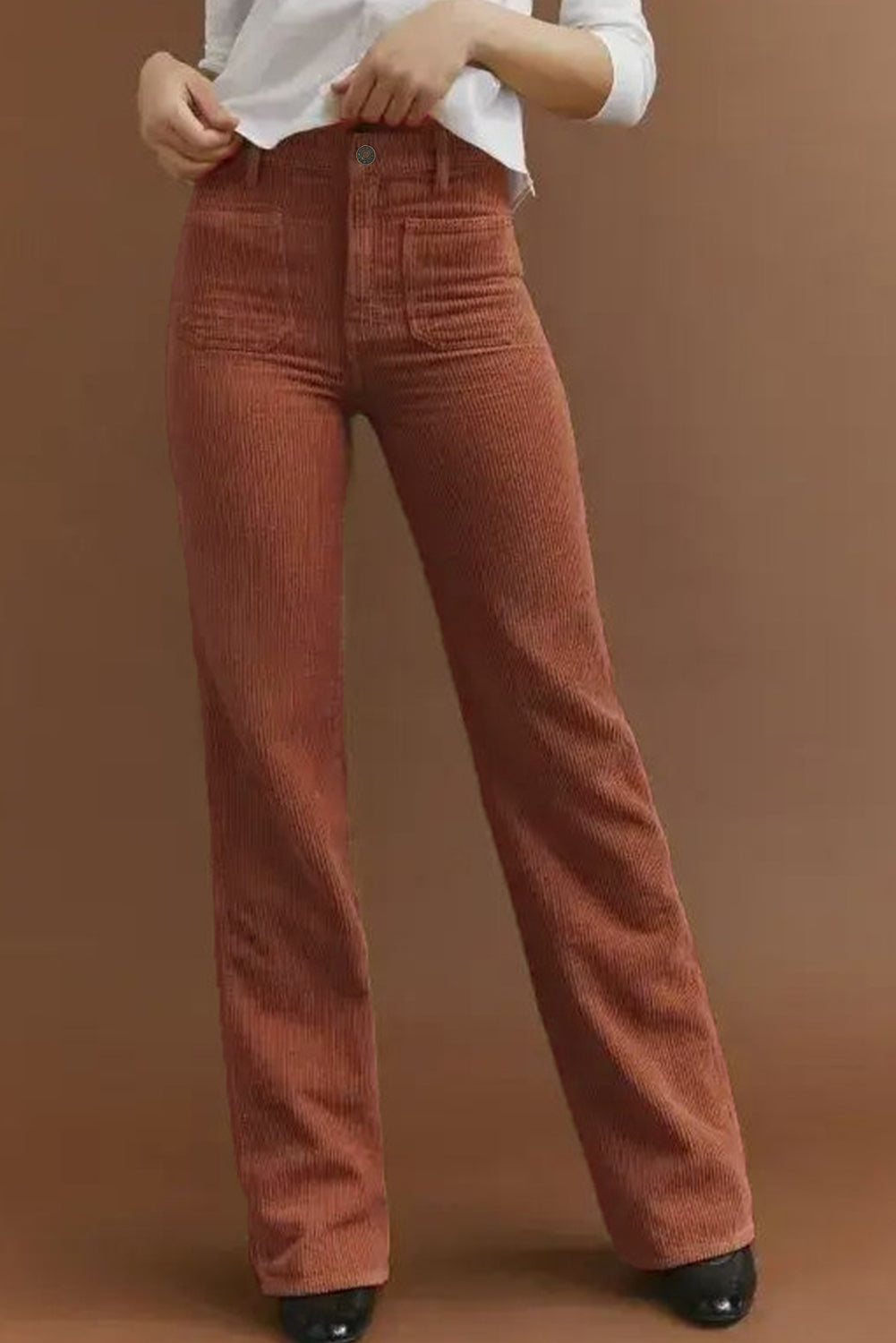 Bootcut Cord Jeans für Damen | Hochtaillierte & Stretch 0