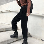 Hochtaillierte Cordhose für Damen mit fünf Taschen 1