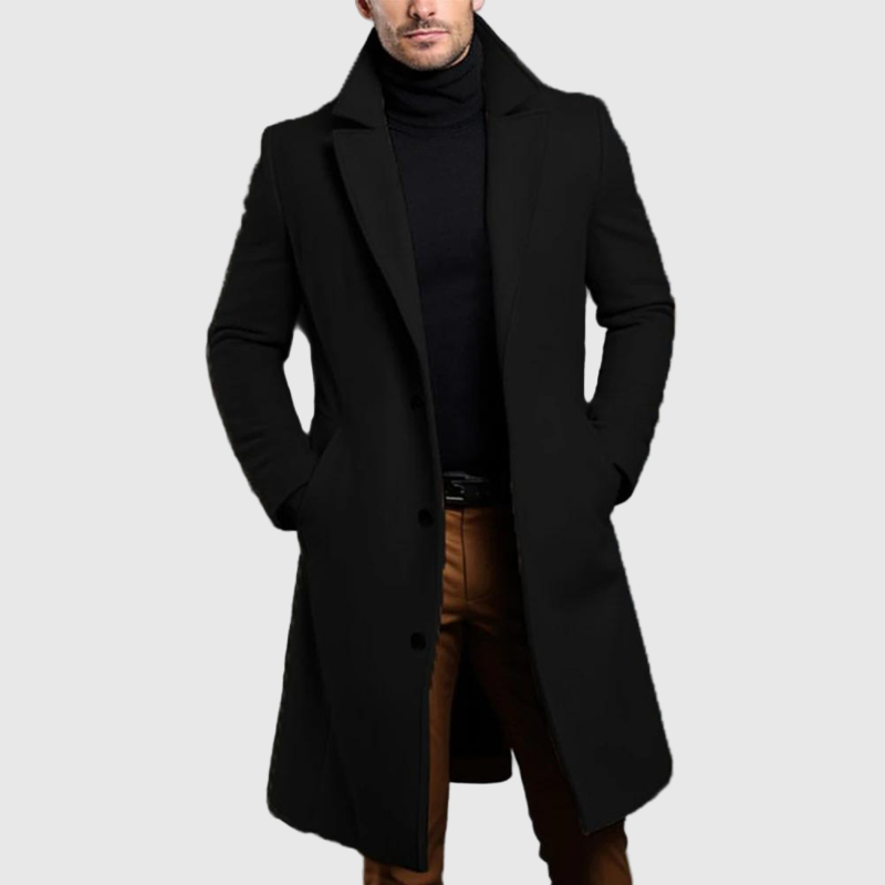Hochwertiger Wollmantel Herren im Klassischen Design 0
