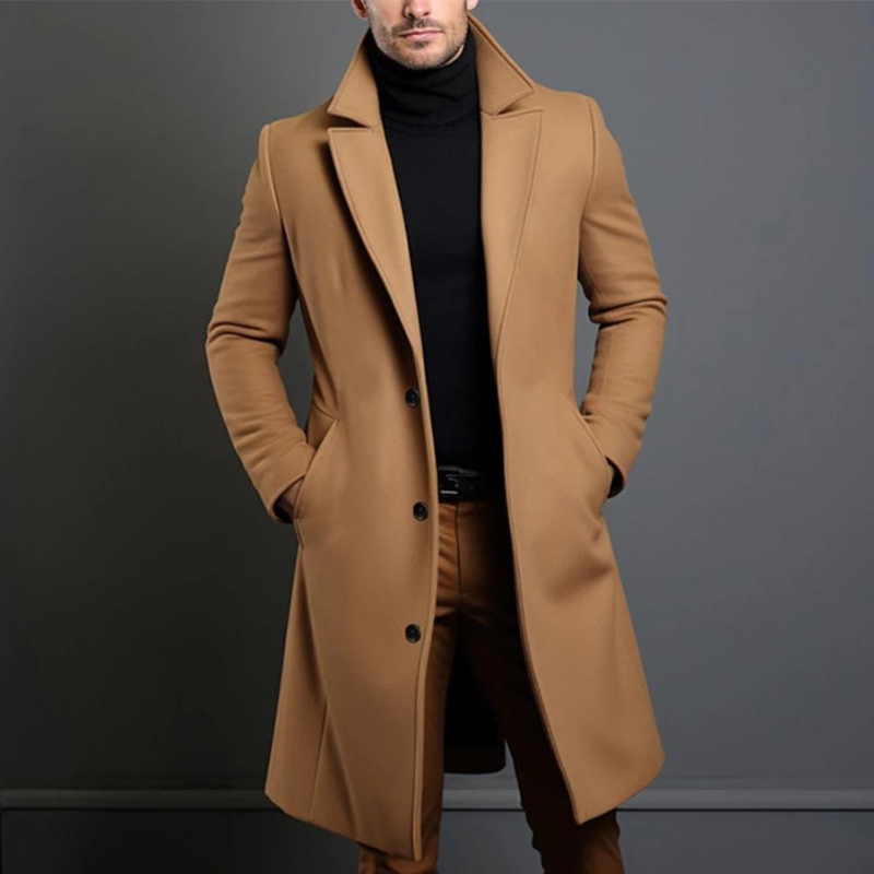 Hochwertiger Wollmantel Herren im Klassischen Design 1