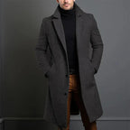 Hochwertiger Wollmantel im Trenchcoat-Stil für Herren 2